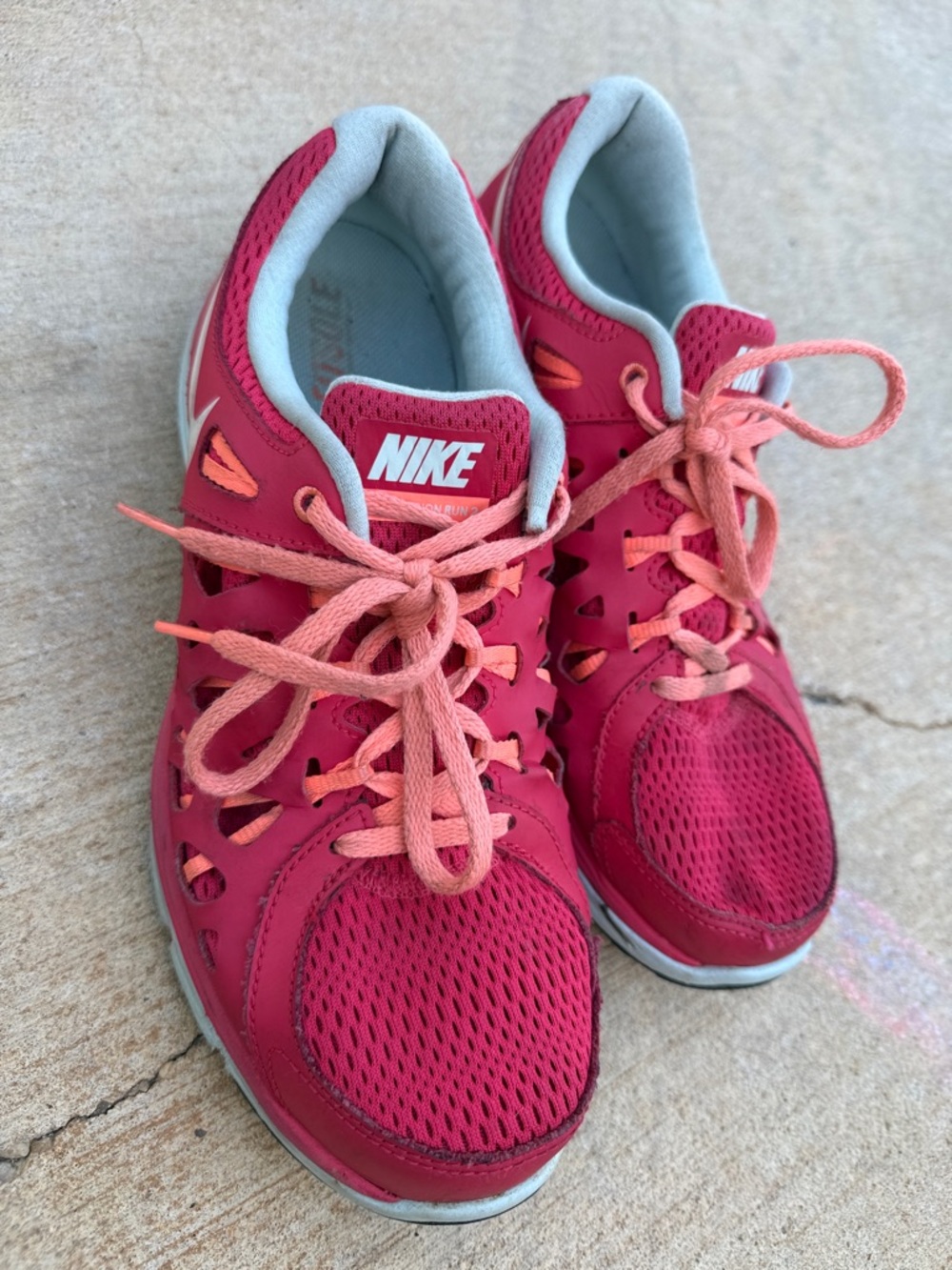 Nike Pink and Coral Women's Athletic Sneakers